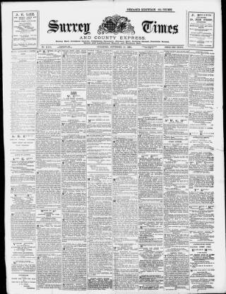 cover page of West Surrey Times published on September 18, 1897