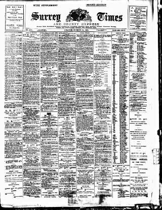 cover page of West Surrey Times published on December 30, 1899