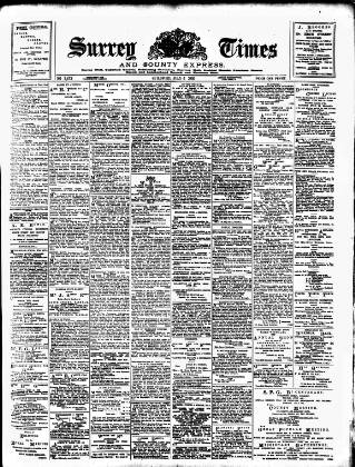 cover page of West Surrey Times published on July 6, 1900