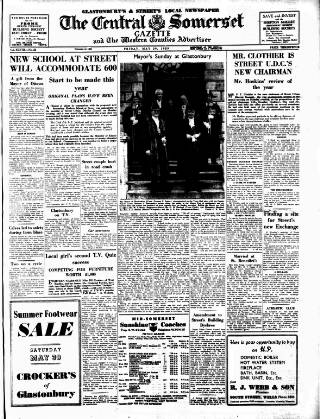 cover page of Central Somerset Gazette published on May 29, 1959