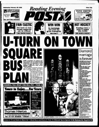 cover page of Reading Evening Post published on February 28, 1996