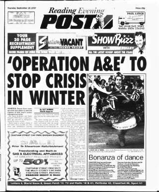 cover page of Reading Evening Post published on September 18, 1997