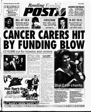 cover page of Reading Evening Post published on December 30, 1997
