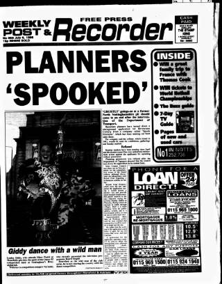 cover page of Mansfield & Sutton Recorder published on July 6, 1995