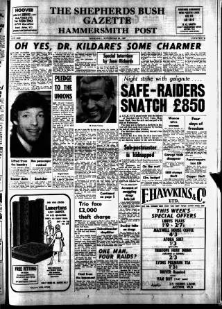 cover page of Hammersmith & Shepherds Bush Gazette published on November 30, 1967