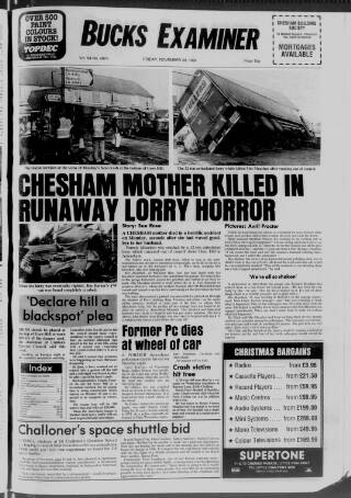 cover page of Buckinghamshire Examiner published on November 30, 1984