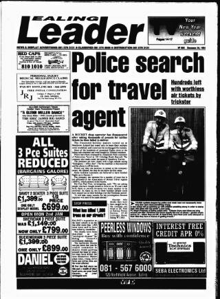 cover page of Ealing Leader published on December 30, 1994