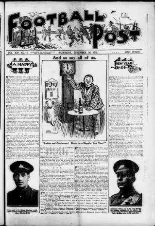 cover page of Football Post (Nottingham) published on December 30, 1916