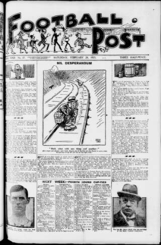 cover page of Football Post (Nottingham) published on February 28, 1925