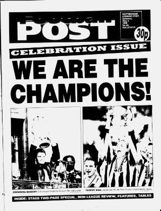 cover page of Football Post (Nottingham) published on May 9, 1998