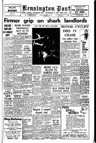 cover page of Kensington Post published on December 30, 1960