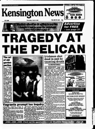cover page of Kensington Post published on July 6, 1995