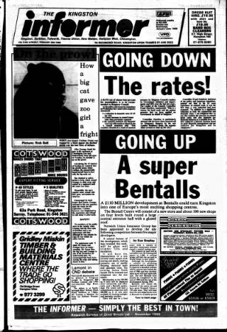 cover page of Kingston Informer published on February 28, 1986