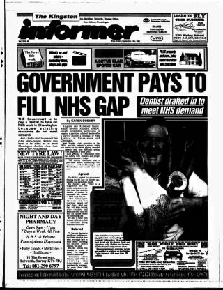 cover page of Kingston Informer published on September 18, 1992
