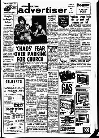 cover page of Long Eaton Advertiser published on February 28, 1980