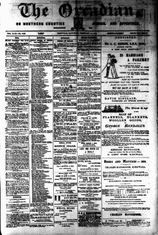 cover page of Orcadian published on February 28, 1903