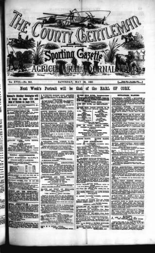 cover page of Sporting Gazette published on May 29, 1880