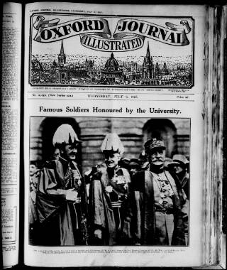 cover page of Oxford Journal published on July 6, 1927