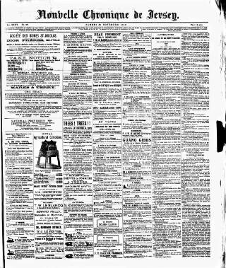 cover page of Nouvelle Chronique de Jersey published on November 30, 1889