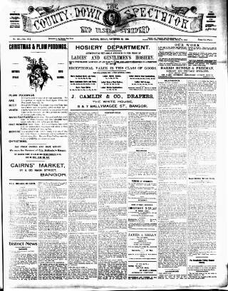 cover page of County Down Spectator and Ulster Standard published on November 30, 1906