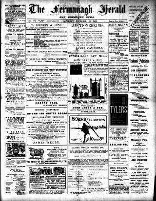 cover page of Fermanagh Herald published on November 30, 1907
