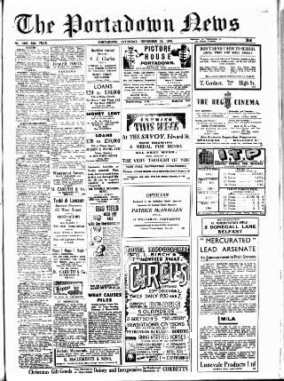 cover page of Portadown News published on November 30, 1946