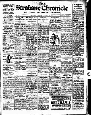cover page of Strabane Chronicle published on December 30, 1911