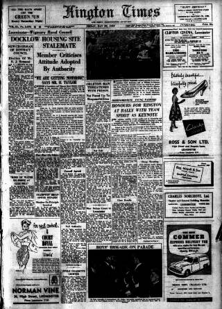 cover page of Kington Times published on May 29, 1959