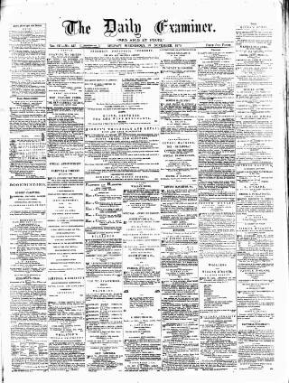 cover page of Ulster Examiner and Northern Star published on November 30, 1870