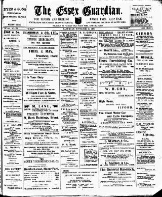 cover page of Essex Guardian published on November 15, 1902