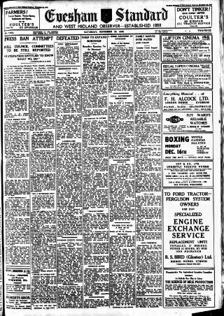cover page of Evesham Standard & West Midland Observer published on November 30, 1946