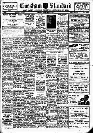 cover page of Evesham Standard & West Midland Observer published on February 28, 1948