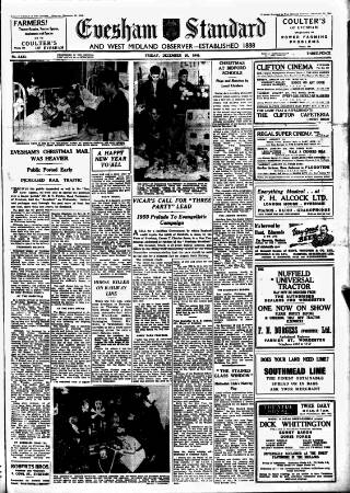 cover page of Evesham Standard & West Midland Observer published on December 30, 1949