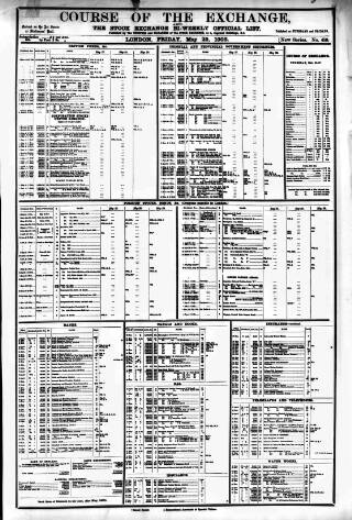 cover page of Course of the Exchange published on May 29, 1903