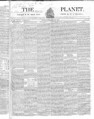 cover page of Planet published on November 12, 1843