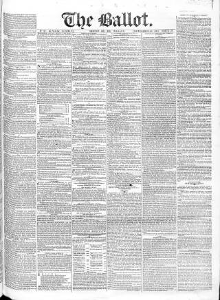 cover page of Ballot published on November 20, 1831