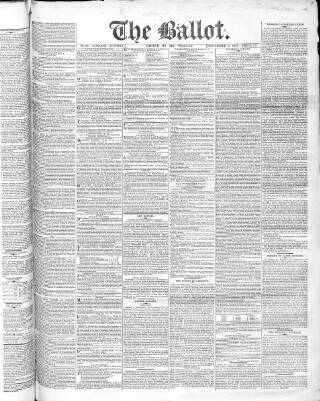cover page of Ballot published on December 4, 1831