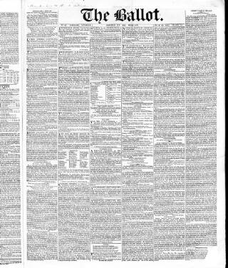 cover page of Ballot published on July 22, 1832
