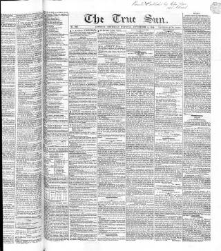 cover page of True Sun published on November 15, 1832