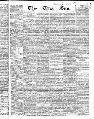 cover page of True Sun published on July 6, 1837