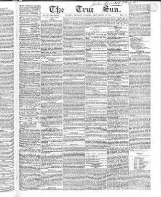 cover page of True Sun published on September 18, 1837