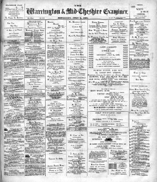 cover page of Warrington Examiner published on July 6, 1901