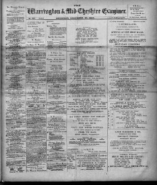 cover page of Warrington Examiner published on December 30, 1905