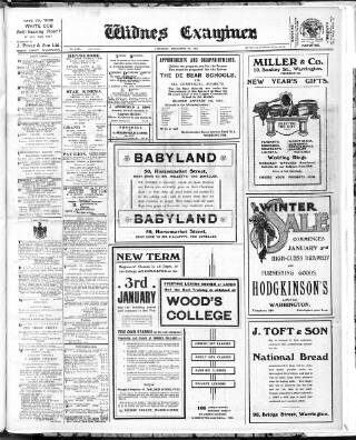 cover page of Widnes Examiner published on December 30, 1916