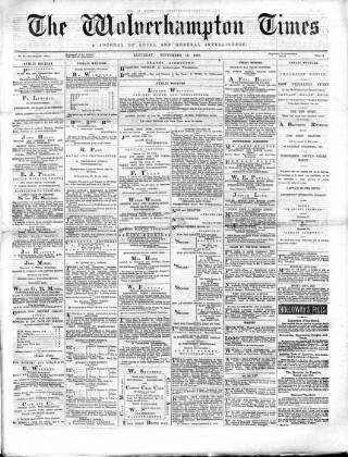 cover page of Midland Examiner and Wolverhampton Times published on September 18, 1875