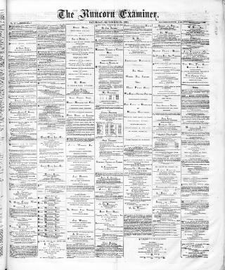 cover page of Runcorn Examiner published on September 18, 1880