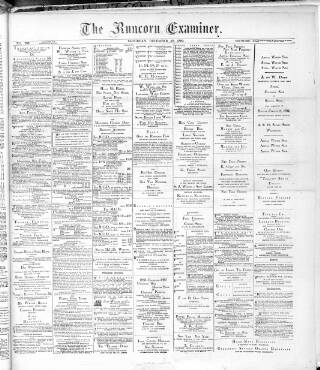 cover page of Runcorn Examiner published on December 30, 1893