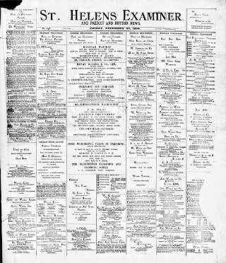 cover page of St. Helens Examiner published on December 30, 1898