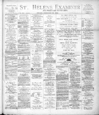 cover page of St. Helens Examiner published on February 28, 1902