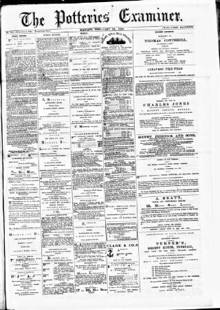 cover page of Potteries Examiner published on February 28, 1880